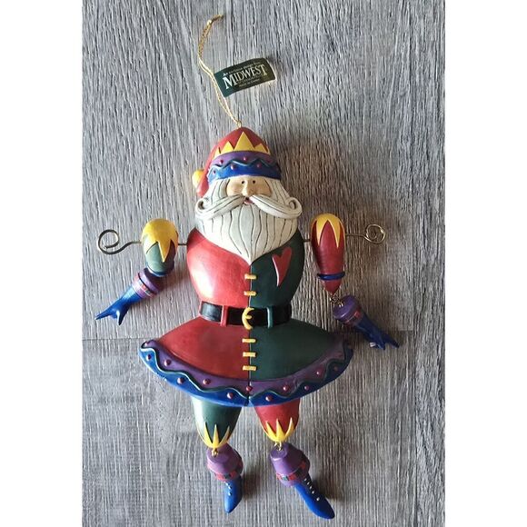 Midwest Other - Midwest Cannon Falls Large Articulated Hanging Santa Heart Ornament *RARE NEW B